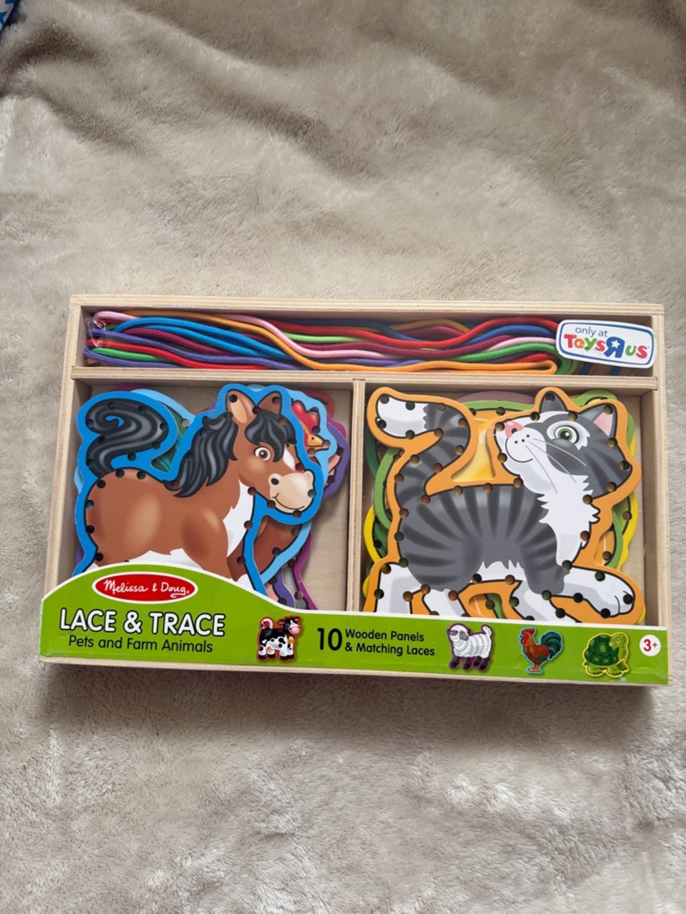 Melissa & Doug Lace & Trace Pets and Farm Animals - Multicolor